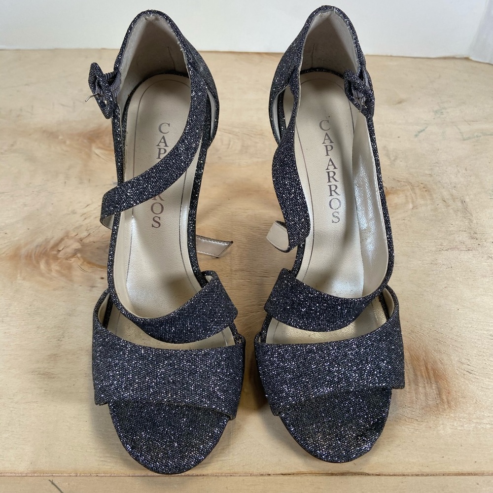 Caparros Women's Strappy Heels Size 7b Silver